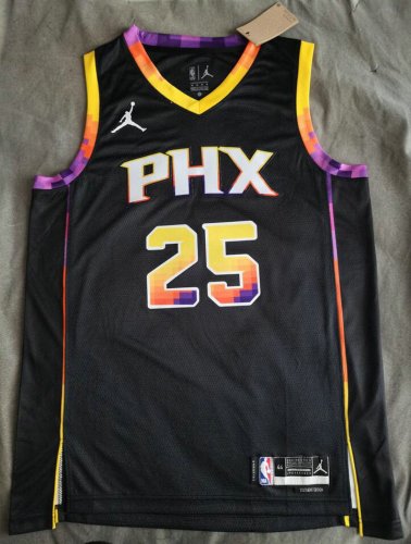 NBA 25 Bridges SUNS noir 2022-23 Statement Edition Maillot imprimé